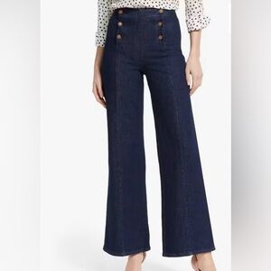 Boden Women's Blue Sailor Wide Leg Pants Size 18L